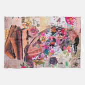 Mixed Media Paper Crow Raven Küchentuch (Horizontal)