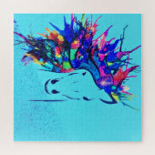 Mixed Media Pferd Puzzle (Horizontal)