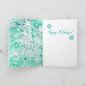 Mixed Media Pinguin Print Holiday Card AP457B1 Karte (Innenseite)