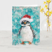 Mixed Media Pinguin Print Holiday Card AP457B1 Karte (Gelbe Blume)