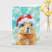 Mixed Media Prairie Dog Print Holiday Card AP454C1 Karte (Gelbe Blume)