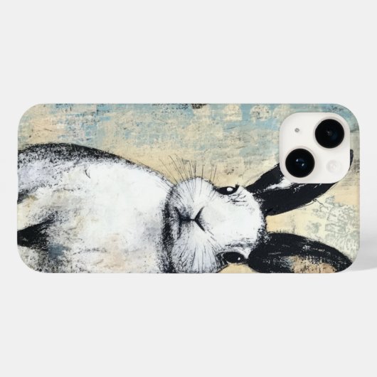 Mixed Media Rabbit Case-Mate iPhone Hülle (Rückseite (Horizontal))