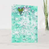 Mixed Media Raccoon Print Christmas Card AP438B1 Karte (Rückseite)