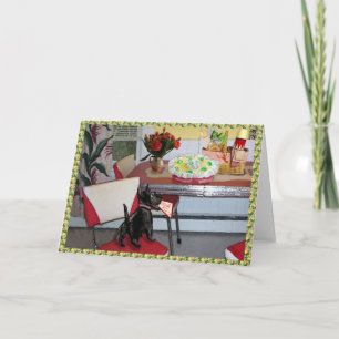 Mixed Media Scottish Terrier Vielen Dank für Ihre  Dankeskarte