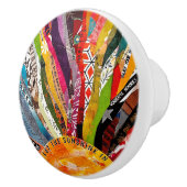 Mixed Media Sonne Keramikknauf (Rechts)