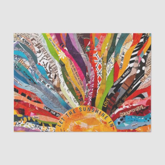Mixed Media Sonne Seidenpapier (Vorderseite)