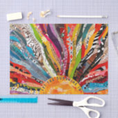 Mixed Media Sonne Seidenpapier (Handwerk)