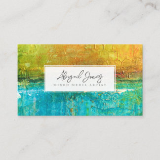 Mixed Media Texture Distress Painting Artist Terminkarte