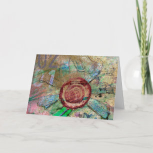 Mixed Media und Digital-Blume - bald zum Erfolg fü Karte