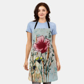 Mixed Media Wildflower Apron Schürze (Getragen)