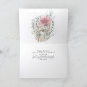 Mixed Media Wildflower Birthday Card Karte (Innenseite)