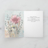 Mixed Media Wildflower Birthday Karte (Innenseite)