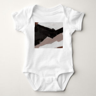 Mixed mediale Malerei, minimalistisch abstraktes D Baby Strampler