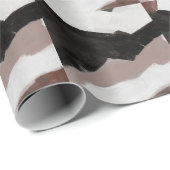 Mixed mediale Malerei, minimalistisch abstraktes D Geschenkpapier (Rolleneckpunkt)