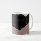 Mixed mediale Malerei, minimalistisch abstraktes D Kaffeetasse (VorderseiteRechts)