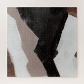 Mixed mediale Malerei, minimalistisch abstraktes D Puzzle (Horizontal)