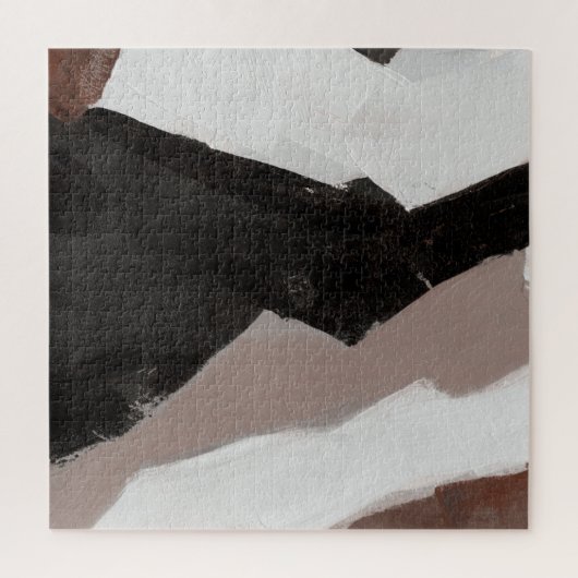 Mixed mediale Malerei, minimalistisch abstraktes D Puzzle (Vertikal)