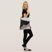 Mixed mediale Malerei, minimalistisch abstraktes D Tasche (Am Model)