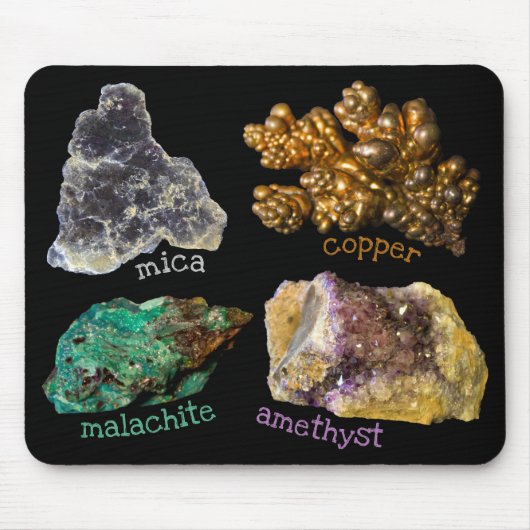 Mixed Minerals Rock Nature Fotografy Rockhound Mousepad (Vorne)