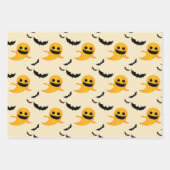 Mixed Muster Little Boo Ghost Bats Halloween-Gesch Geschenkpapier Set (Vorderseite 3)