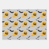 Mixed Muster Little Boo Ghost Bats Halloween-Gesch Geschenkpapier Set (Vorderseite 2)
