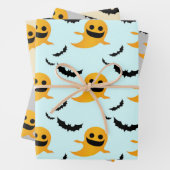 Mixed Muster Little Boo Ghost Bats Halloween-Gesch Geschenkpapier Set (Beispiel)