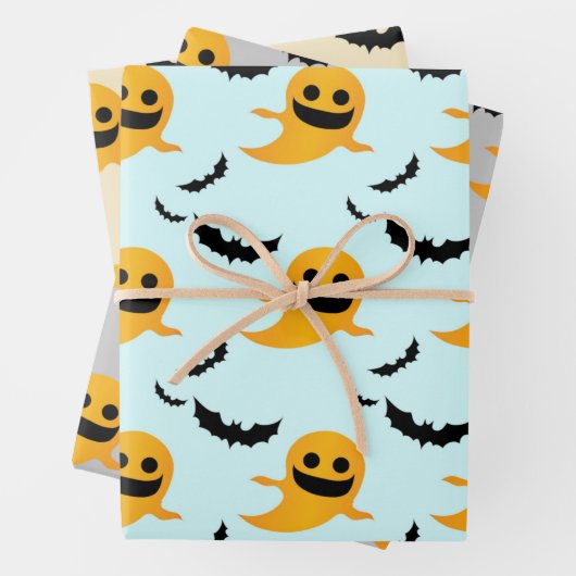 Mixed Muster Little Boo Ghost Bats Halloween-Gesch Geschenkpapier Set (Beispiel)