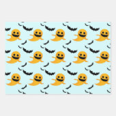 Mixed Muster Little Boo Ghost Bats Halloween-Gesch Geschenkpapier Set (Vorderseite)