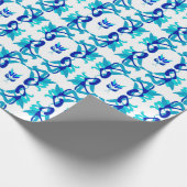 Mixed-Muster Original-Design und digitales zeichn. Geschenkpapier (Ecke)