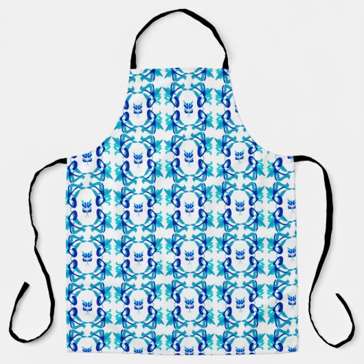 Mixed-Muster Original-Design und digitales zeichn. Schürze (Vorderseite)