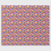 😍 Mixed Pickleball Rosa Geschenkpapier (Flach)