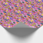 😍 Mixed Pickleball Rosa Geschenkpapier (Ecke)