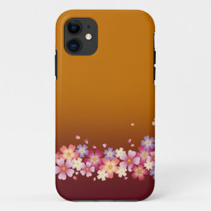 Mixed Sakura Blossoms Kimono Style Burgund & Gold Case-Mate iPhone Hülle