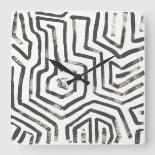 Mixed Signals V Quadratische Wanduhr