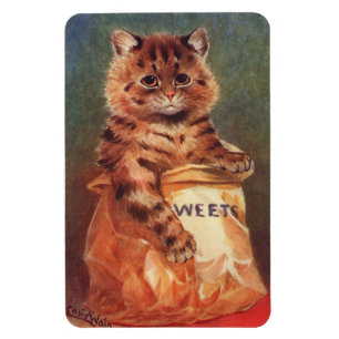 Mixed Süßigkeiten Cat von Louis Wain Magnet