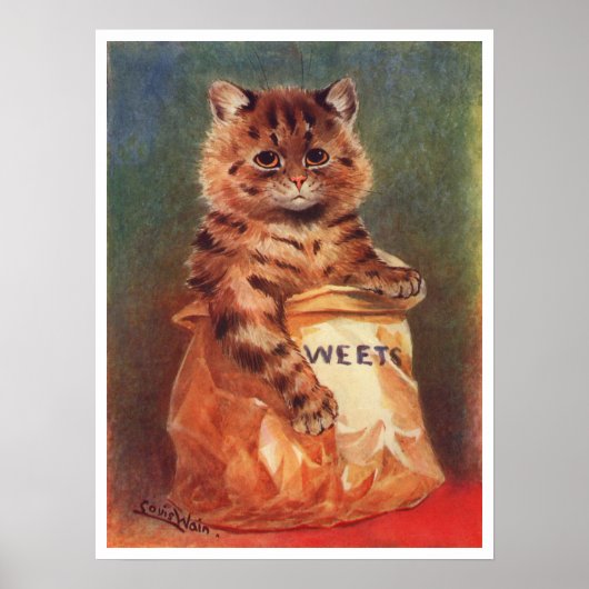 Mixed Süßigkeiten Cat von Louis Wain Poster (Vorne)