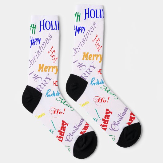 Mixed Text And Font Styles Christmas  Socken (Rechts)