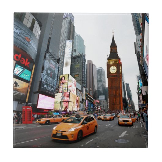 Mixed Up World! - New York City & London Fliese (Vorderseite)