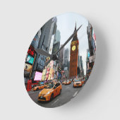Mixed Up World! - New York City & London Runde Wanduhr (Winkel)