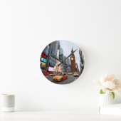 Mixed Up World! - New York City & London Runde Wanduhr (Zuhause)