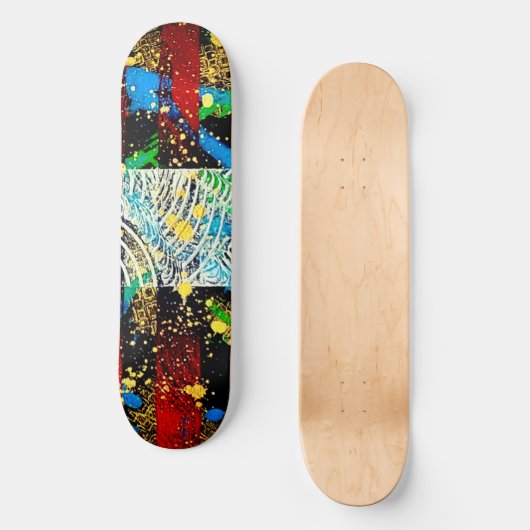 MIXED von Christèle Chabrette Skateboard (Vorderseite)