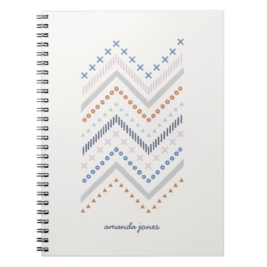 Mixed Zig Zag Journal - Cobalt Notizblock (Vorderseite)