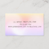 Mixer Blume Bäckerei Holographisch Visitenkarte (Rückseite)