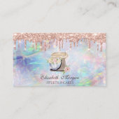 Mixer Blume Glitzer Tropfen Opal Bäckerei Visitenkarte (Vorderseite)