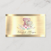 Mixer Blume Gold Strip Goldbäckerei Visitenkarte (Vorderseite)