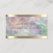 Mixer Blume Gold Stripe Holographic Pearl Bäckerei Visitenkarte (Rückseite)