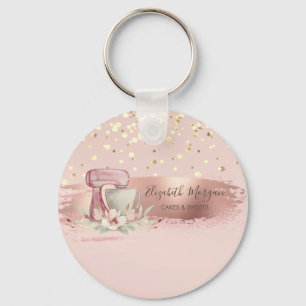 Mixer-Blume, Goldene Konfetti, Pinselstrich Schlüsselanhänger