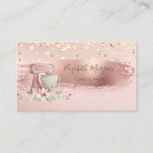 Mixer-Blume, Goldene Konfetti, Pinselstrich Visitenkarte (Vorderseite)