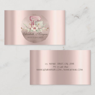 Mixer Blume Rose Gold Circle Süßigkeiten Visitenkarte
