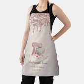 Mixer Blume Rose Gold Glitzer Tropfen Bäckerei Schürze (InSitu)